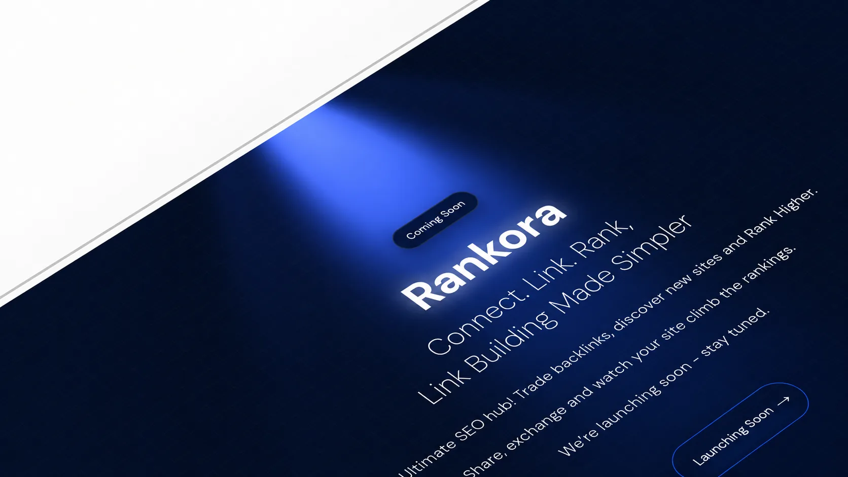 Rankora SEO Tracking Engine Data Dashboard Mockup